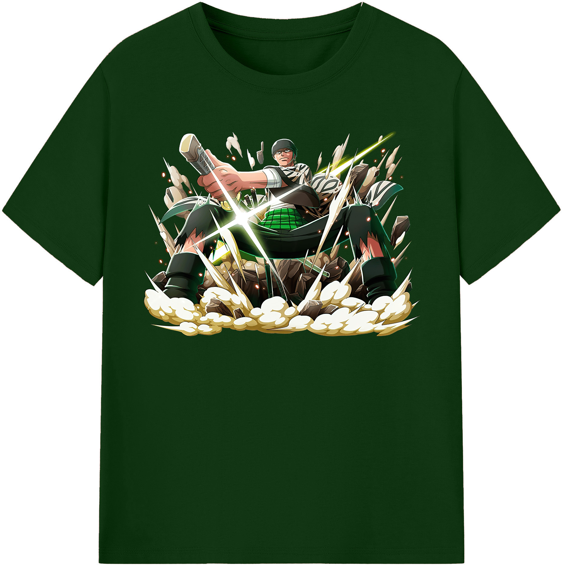 ワンピース ロロノア・ゾロ ONE PIECE Roronoa Zoro 綿100％半袖Tシャツ（フロントプリント）